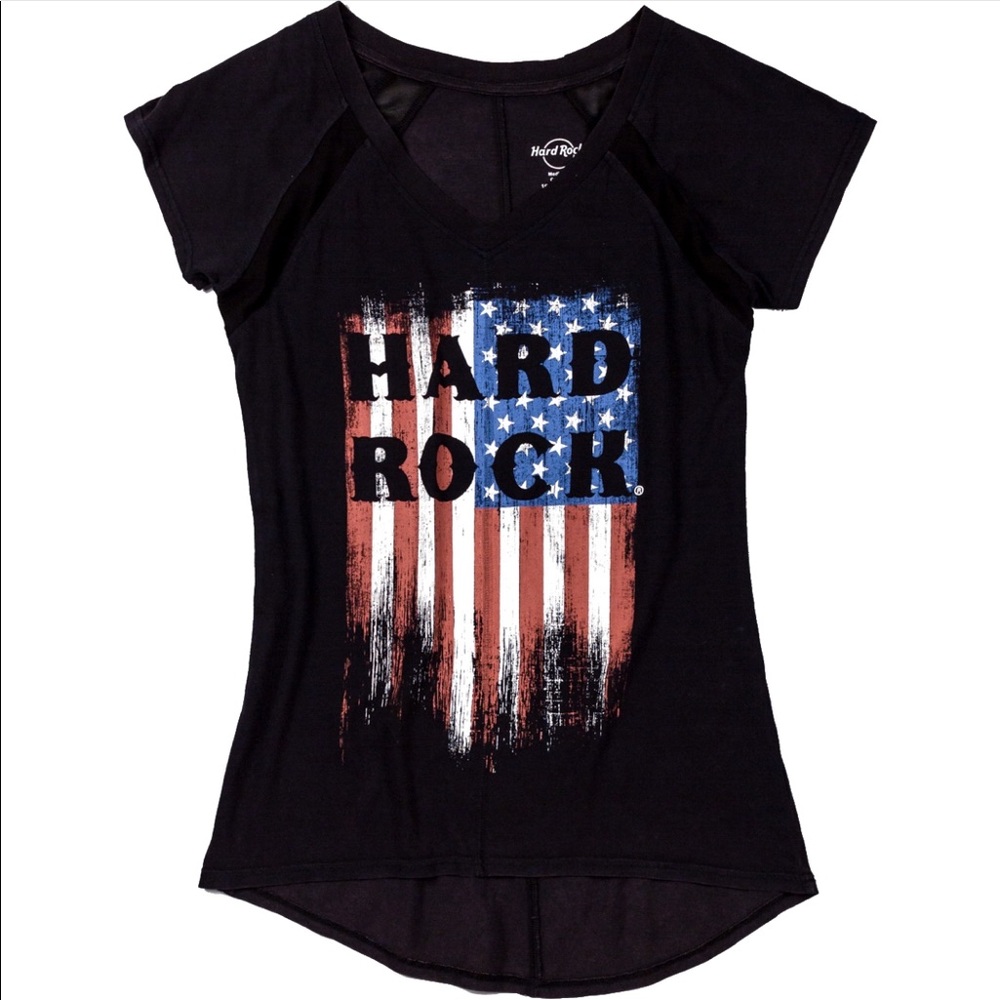 Hard Rock Cafe American Flag Black T-shirt